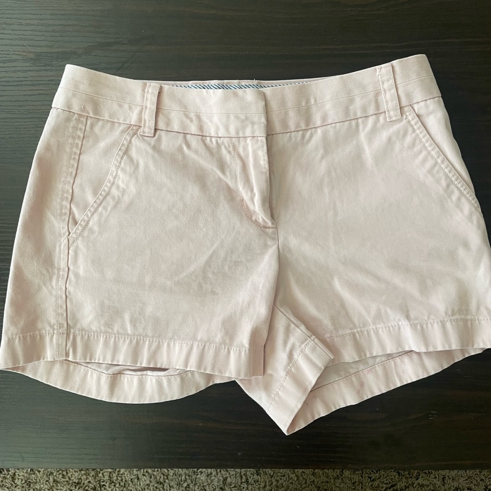 J Crew light pink chino shorts size 2